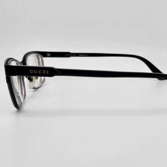 Gucci GG0494OJ 001 Black Rectangular Titanium Eyeglasses Frame Japan 56-18-150 - Picture 4 of 13